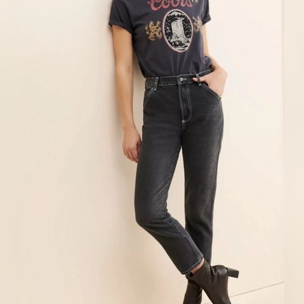 Free People x Boyish The Rayo Black Wash High Rise Skinny Jeans EUC 27 #2532